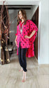 Pink Polka Dot Shirt With Black Dhoti