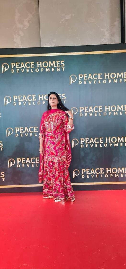 Pink Potli Sharara Set