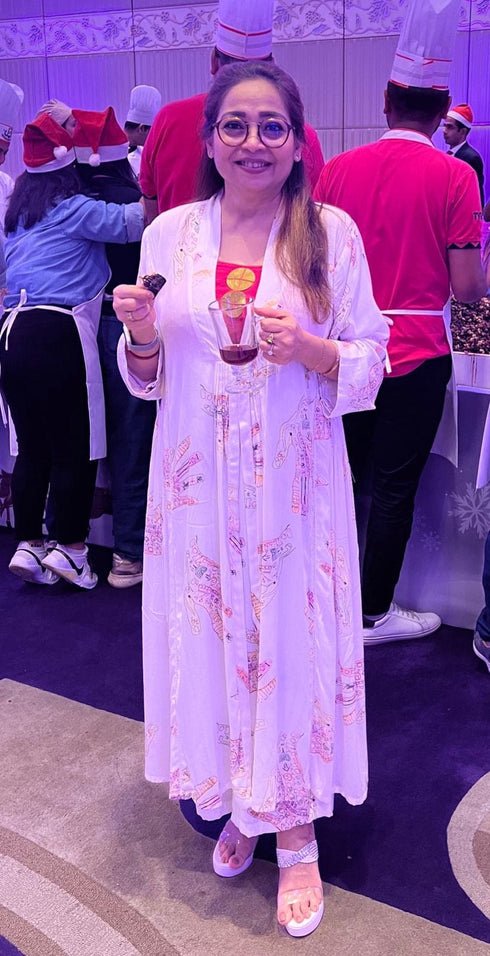 Pink White Handprint - Three Piece Coord Set