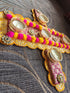 Pink Yellow Diya Rangoli Set - Accessory