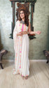 Prestitched Neon White Saree