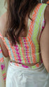 Prestitched Neon White Saree