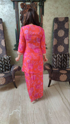 Punjabi Pink Dhoti Kurta Set