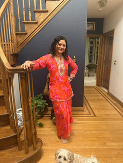 Punjabi Pink Dhoti Kurta Set