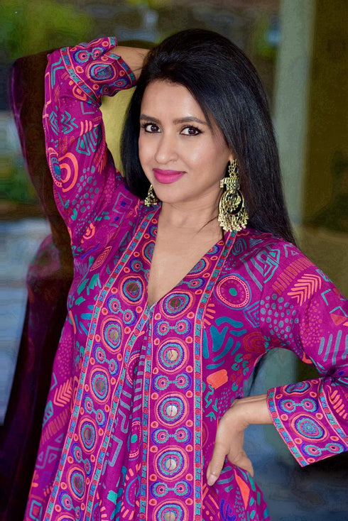 Purple Pink Butterfly Coord Set