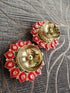Red Flower Diya Set - Accessory