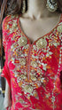 Red Gold Sharara Suit Set