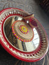 Red Mirror Jute Pooja Thali Set - Accessory