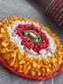 Round Orange Flower Diya Rangoli Set - Accessory