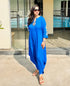 Royal Blue Embroidery Jumpsuit