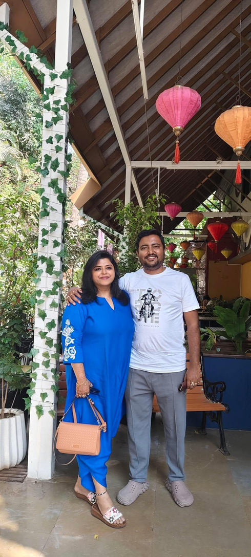 (@DivyankaTripathi) Royal Blue Embroidery Jumpsuit