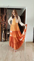 Rust Orange Dress with Shrug