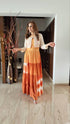 Rust Orange Dress with Shrug