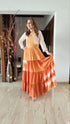 Rust Orange Dress with Shrug