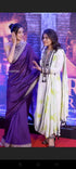 (Kajol) Tie Dye Green Drape Sari Kurta Set