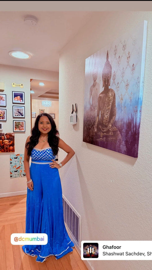 Blue Chiffon Jumpsuit