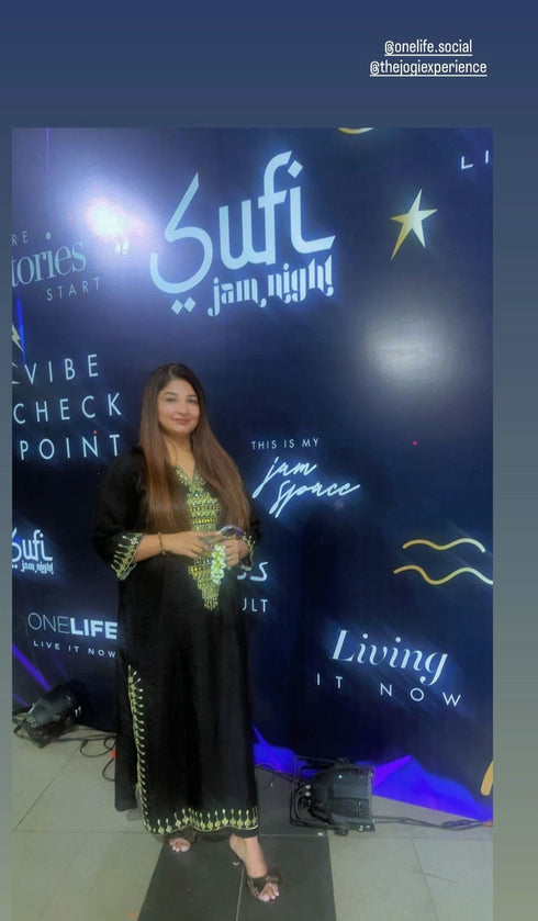 Party Black Kaftan Dress