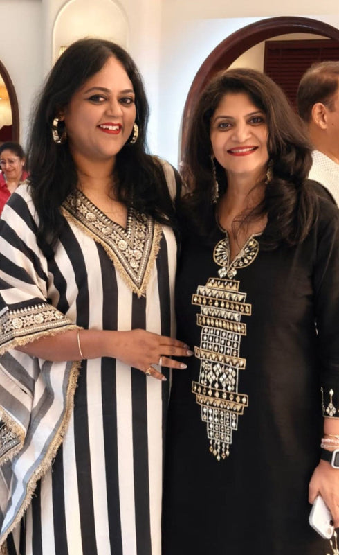 Party Black Kaftan Dress