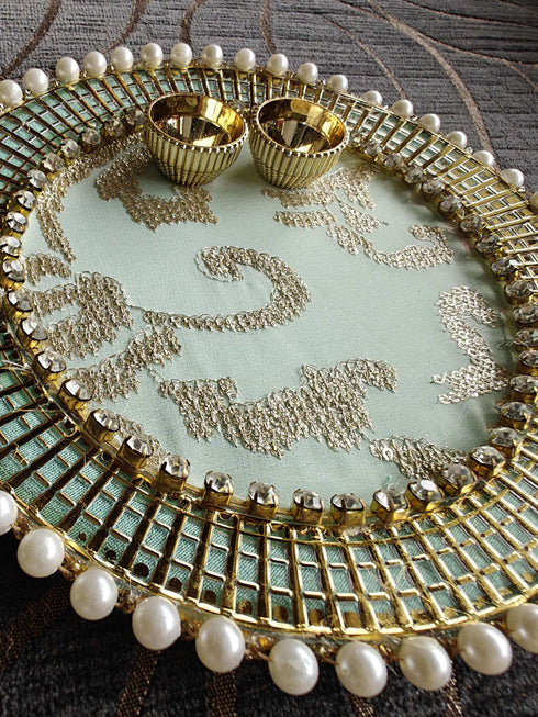 Sea Green Pooja Thali - Accessory