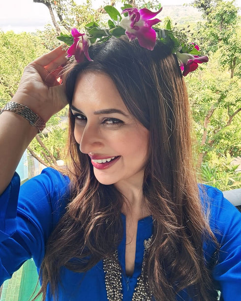 (@DivyankaTripathi) Royal Blue Embroidery Jumpsuit