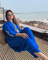 (@DivyankaTripathi) Royal Blue Embroidery Jumpsuit