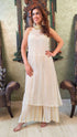 Shimmer Cream White Coord Set