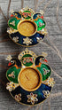 Shubh Labh Peacock Morni Diya Set Third Design (Pair of 2) - Accessory