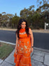 Silk Orange Sharara Suit For Women