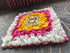 Square Pink Yellow Diya Rangoli - Accessory