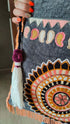 Sun Grey Jute Banjara Handcrafted Embroidery Tote Bag