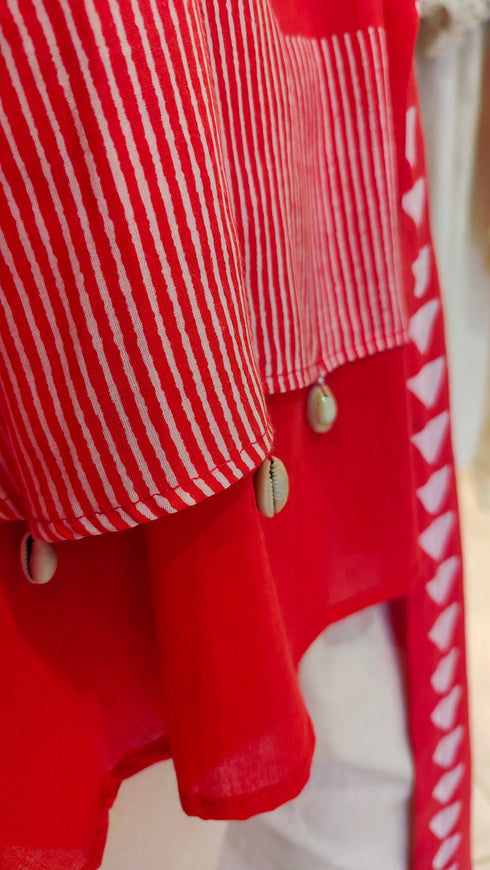 Three Piece Red Cargo Coord Set