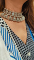 Antique Silver Polish Choker Necklace Set