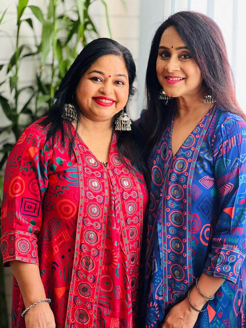 Tomato Red Butterfly Coord Set