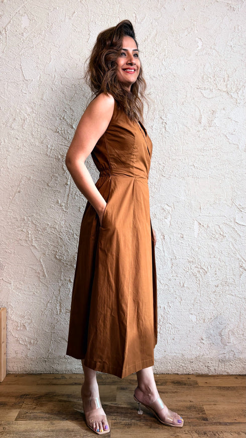 Chocolate Muse Wrap One Piece