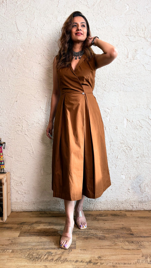 Chocolate Muse Wrap One Piece