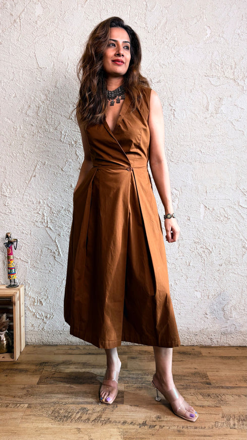 Chocolate Muse Wrap One Piece