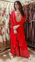 Gotapatti Red Sharara Set
