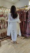 White Chikan Set With Duppatta