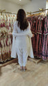 White Chikan Set With Duppatta