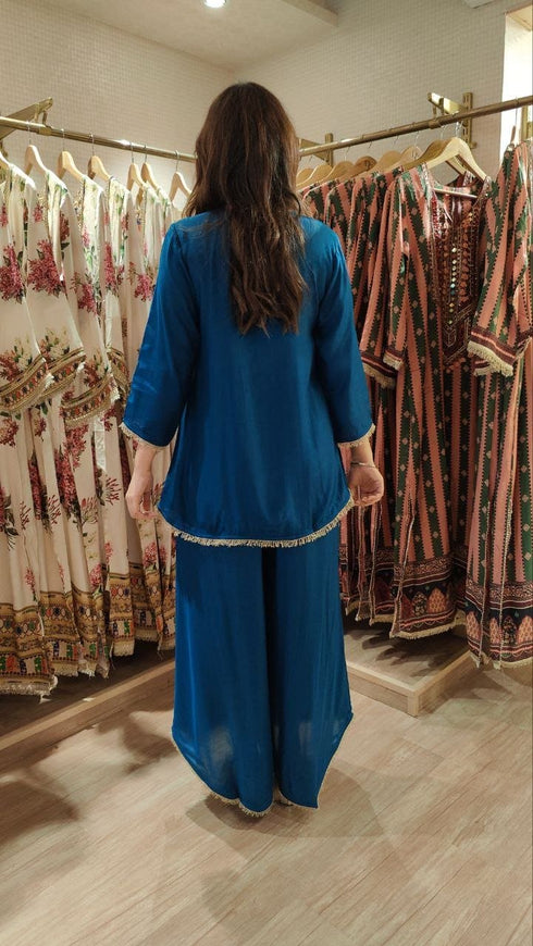 Punjabi Blue Kurta Pant Set