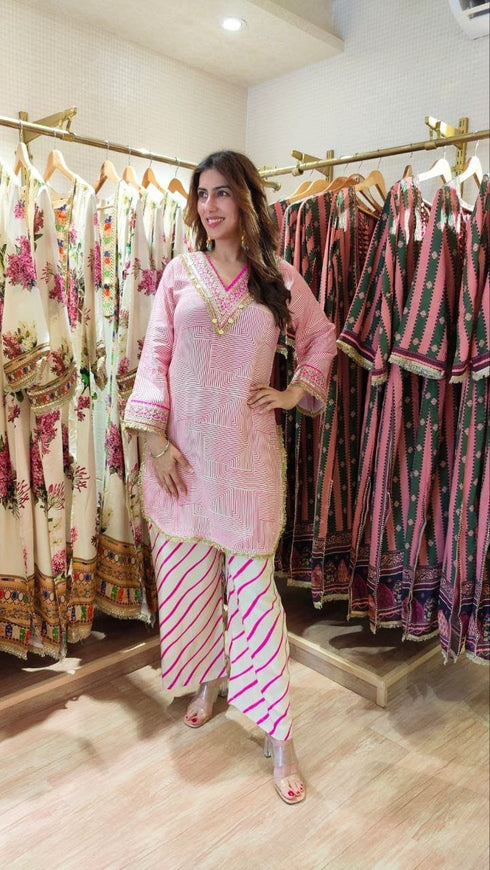 Pink Stripes Coord Set