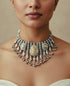 Classic Silver Oxidized Choker Necklace