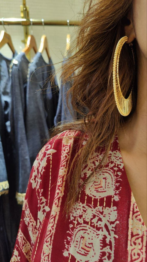 Red Kaftan With Belt