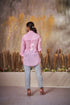 Pink Hand Embroidered Lucknowi Shirt
