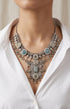 Silver Turquoise Statement Necklace