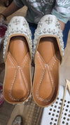 Pearl Work Embroidered Pure Leather Juttis