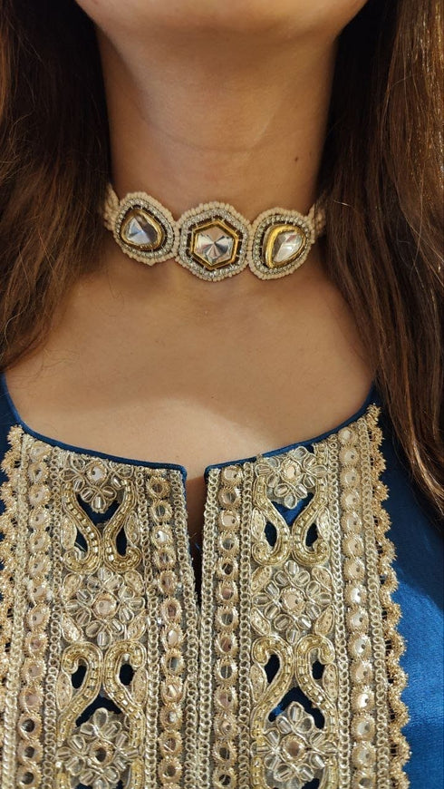 Beaded Kundan Choker Necklace
