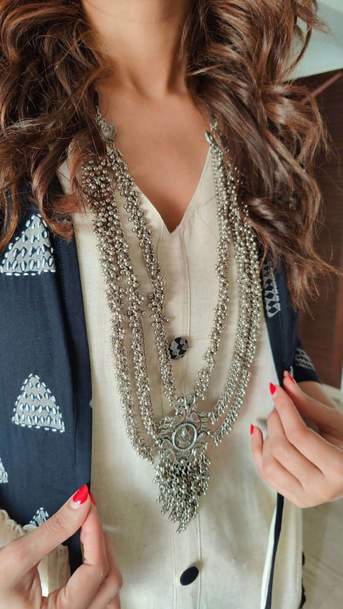 White Black Dress with Shrug