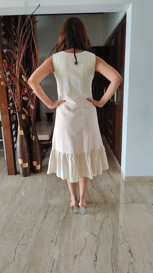 White Black Dress with Shrug