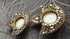 White Gold Kundan Diya Set (Pair of 2) - Accessory